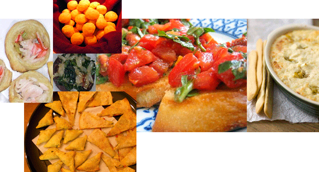 assorted appetizers
